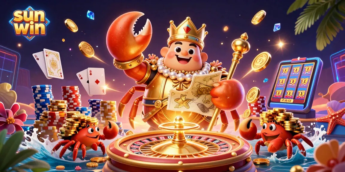 Experience thrilling games at sun win with vibrant casino elements and a lively atmosphere.