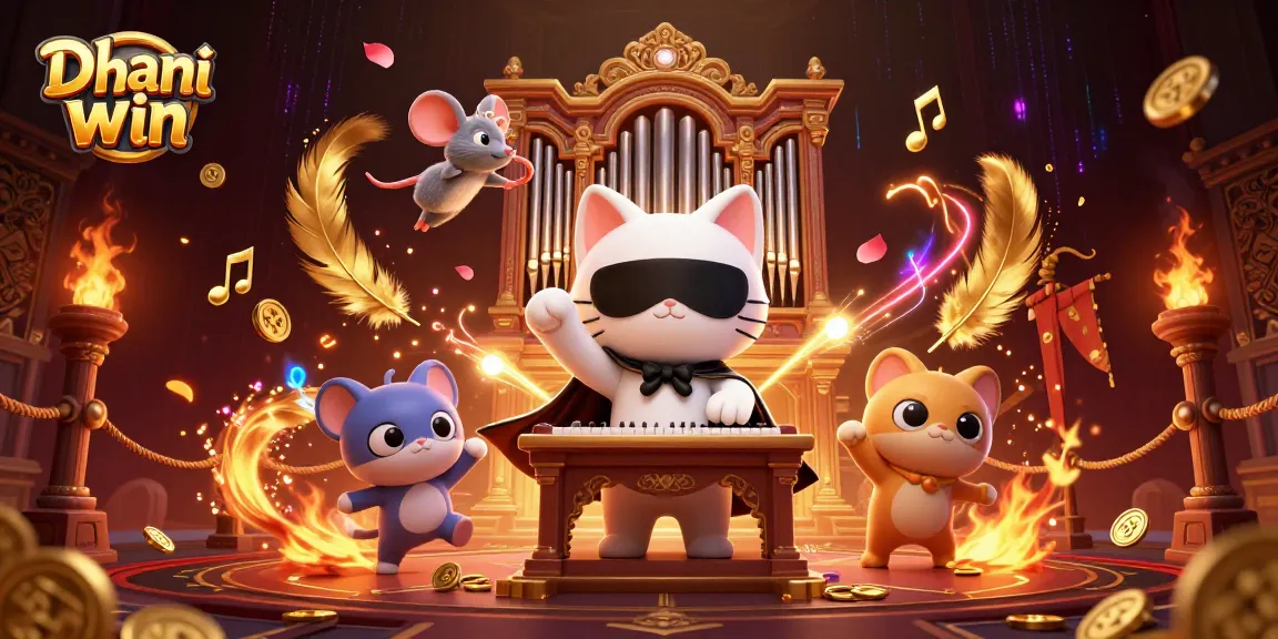 Dhani win players enjoy thrilling gaming with a captivating casino scene featuring unique characters.