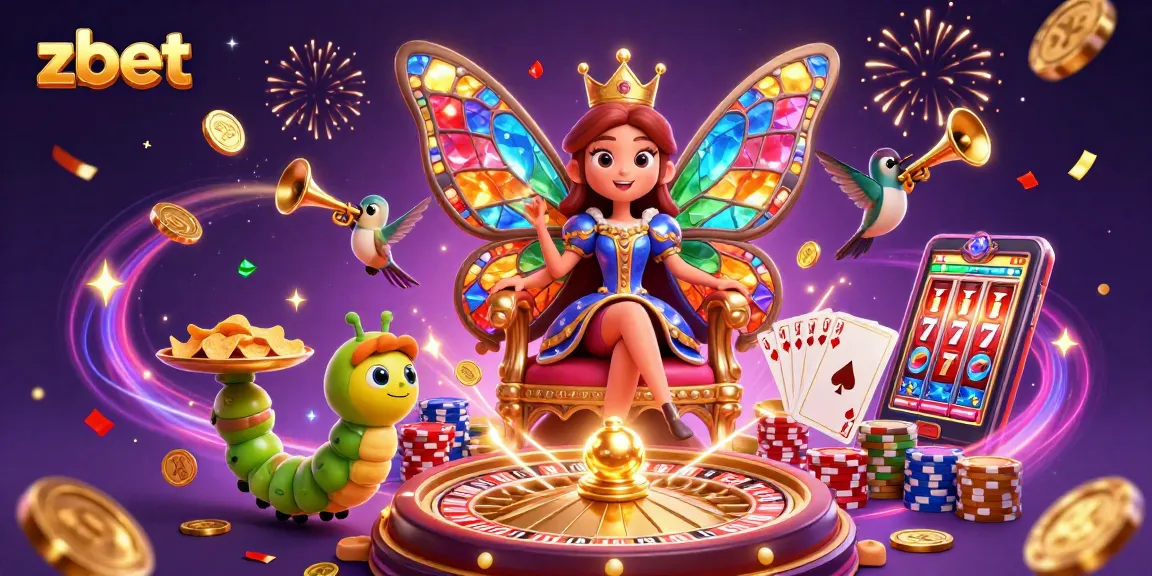 Win big with zbet's captivating casino experience featuring vibrant characters and game elements.