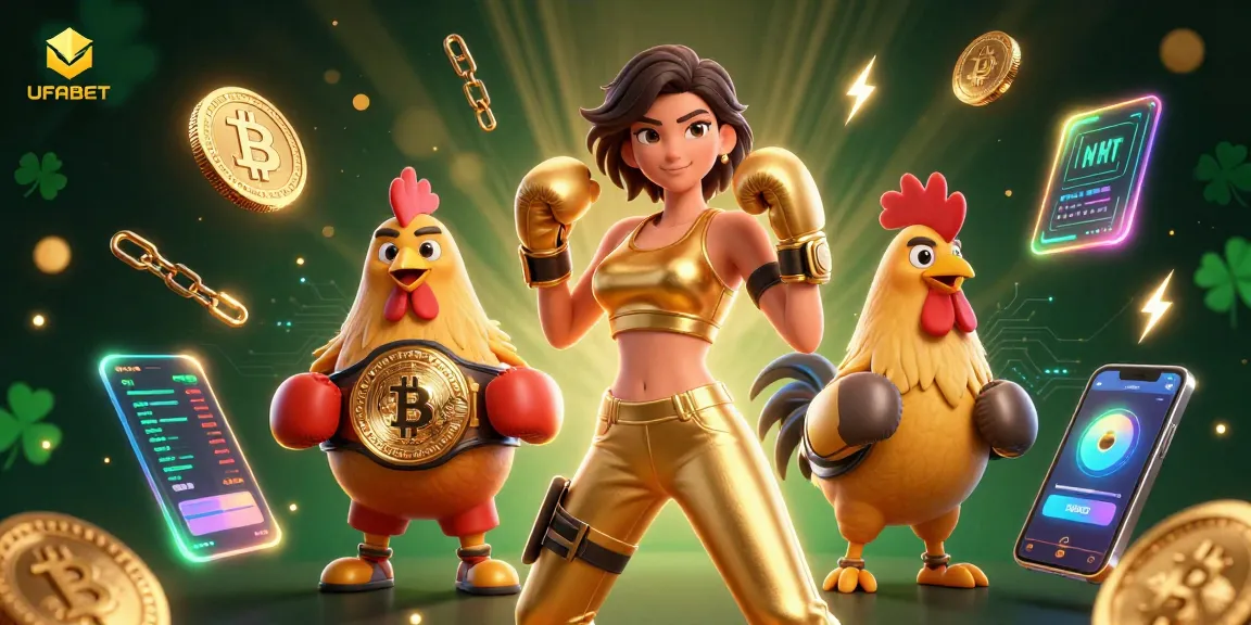 Experience thrilling betting strategies with UFABET in this vibrant digital casino illustration.