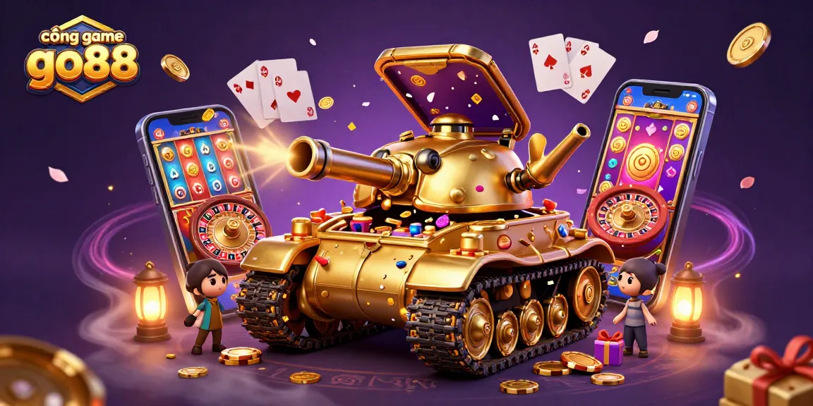 Experience the excitement of cổng game go88 with vibrant casino elements and dynamic gameplay illustration.
