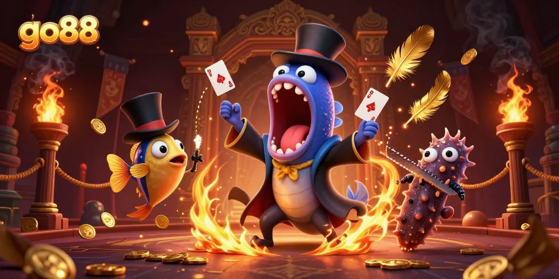Experience an immersive gaming adventure at go88 featuring magical sea creatures performing tricks.